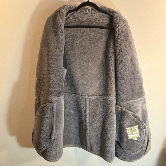 ANTARTEX SHEEPSKINS Sz XL (estimated) 44”Suede Shearling Lined Peak Collar - Picture 8 of 8